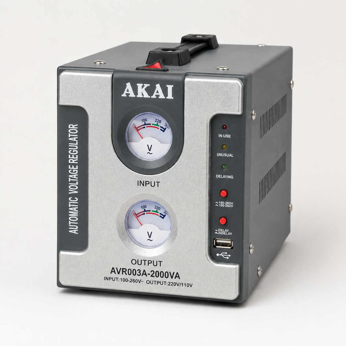 Stabilisateur automatique AKAI 2000 VA – Double affichage numérique