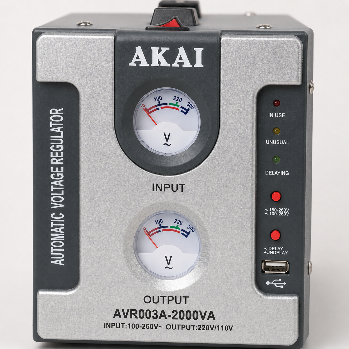 Stabilisateur automatique AKAI 2000 VA – Double affichage numérique