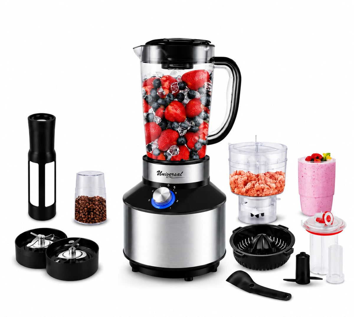 Mixeur multifonction 11-en-1 – Jus, viande et épices